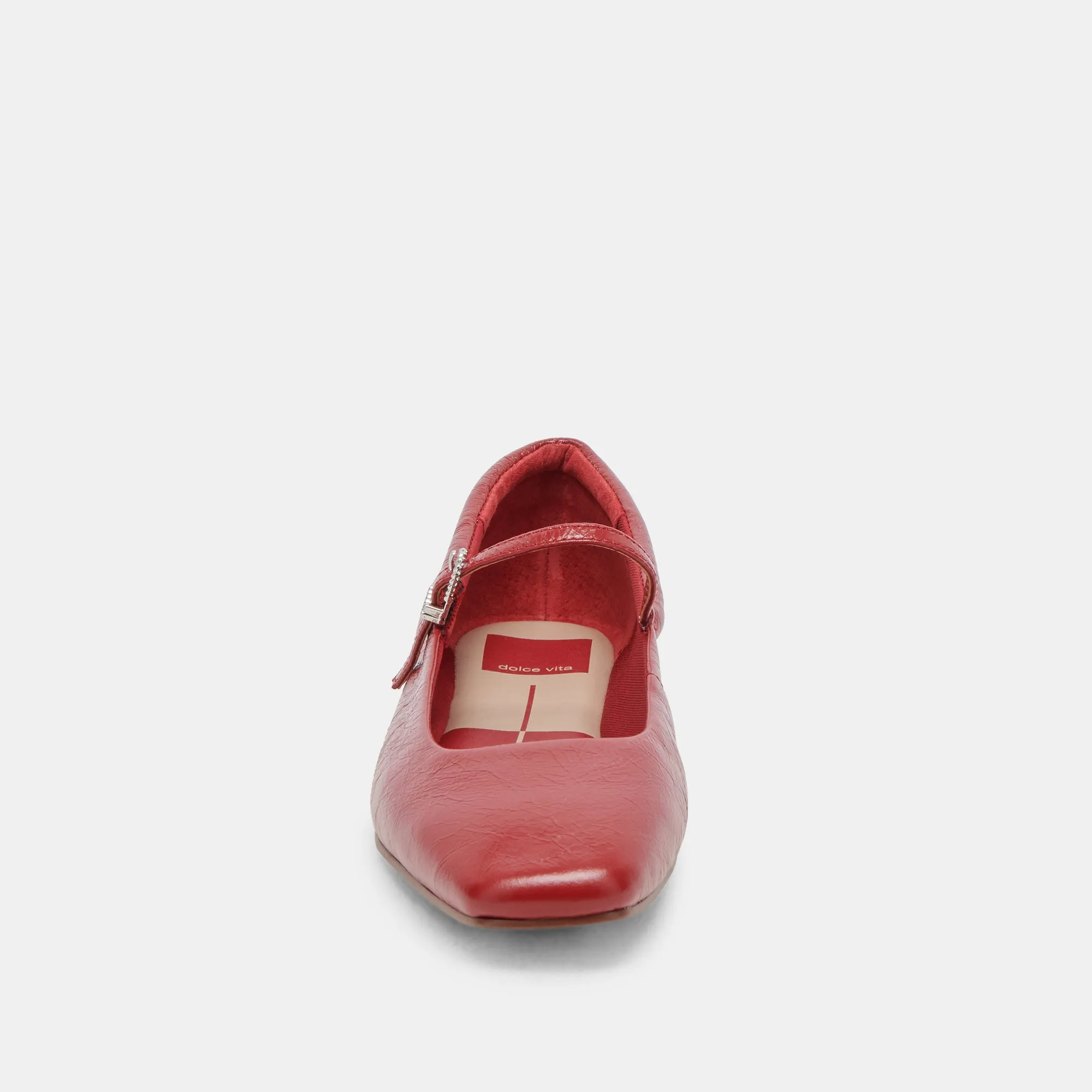 BALLERINES REYES ROUGE VERNIS FROISSÉ