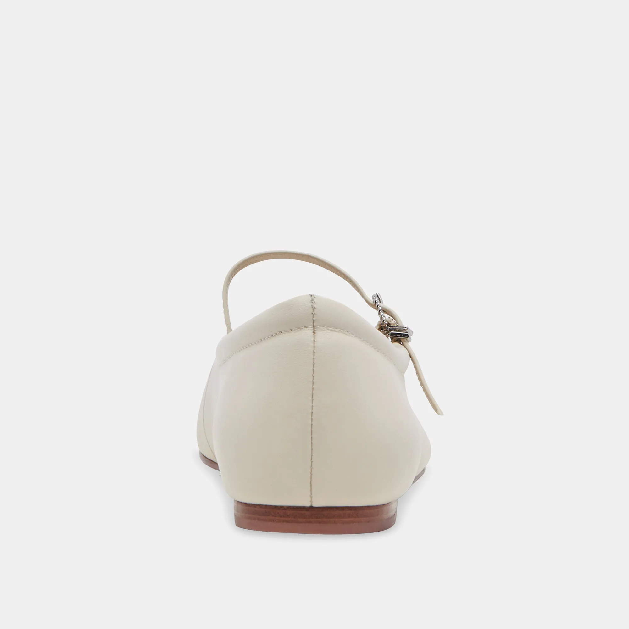 REYES BALLERINES LARGES EN CUIR IVOIRE