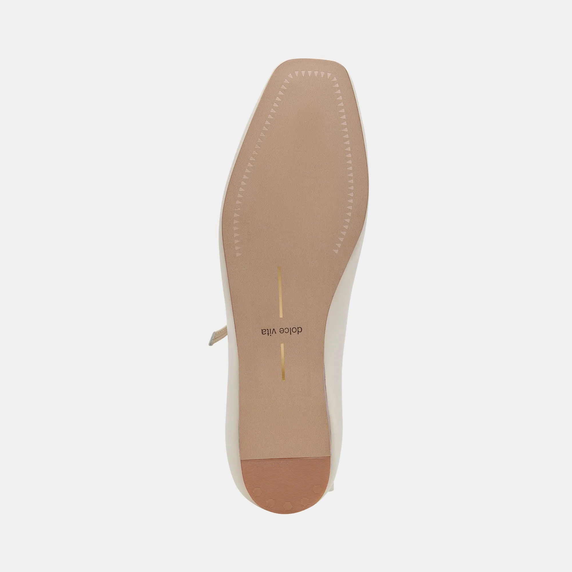 REYES BALLERINES LARGES EN CUIR IVOIRE
