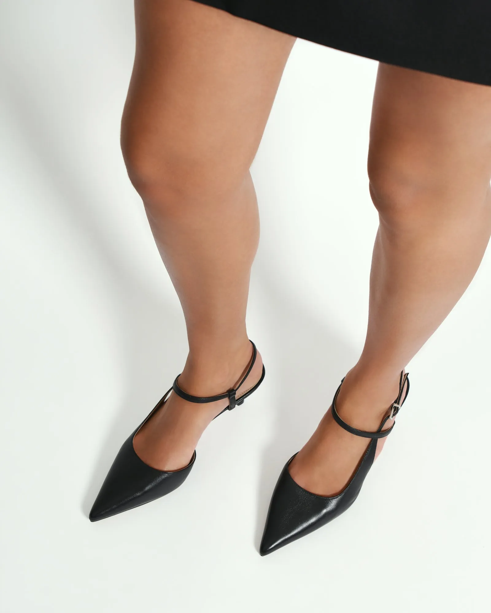 RICKI TALONS MOYENS CUIR NOIR