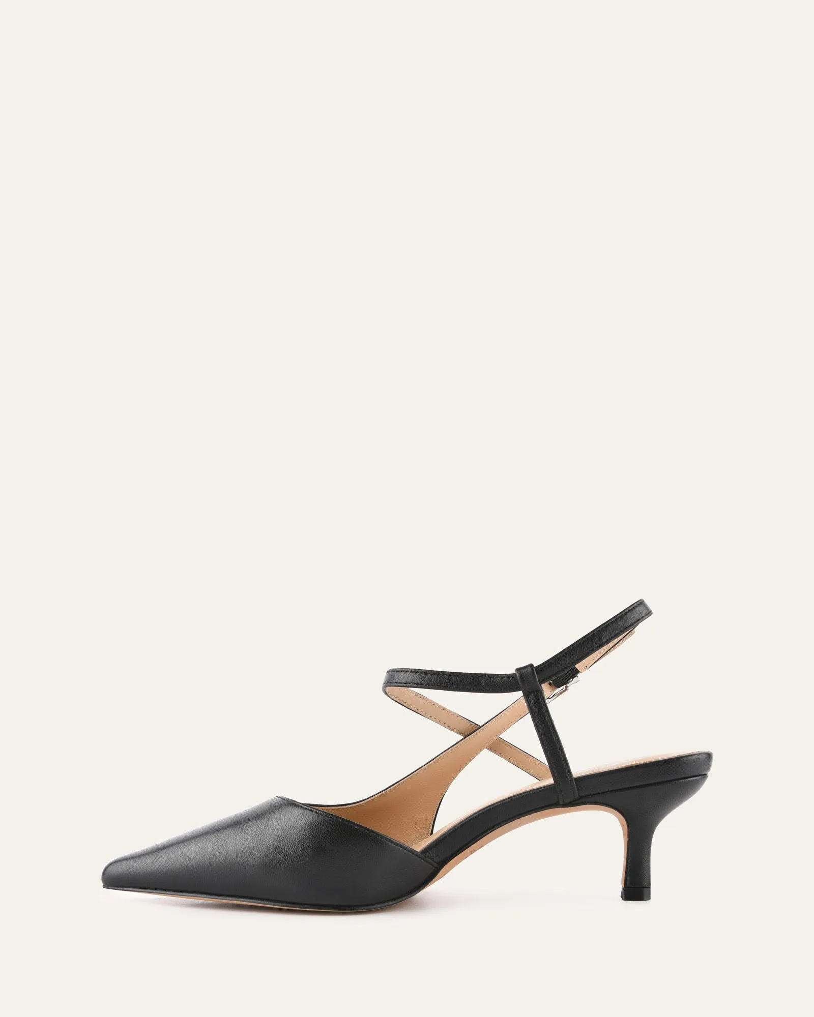 RICKI TALONS MOYENS CUIR NOIR
