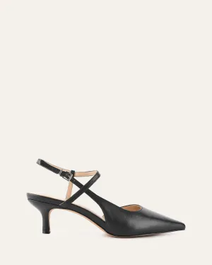 RICKI TALONS MOYENS CUIR NOIR