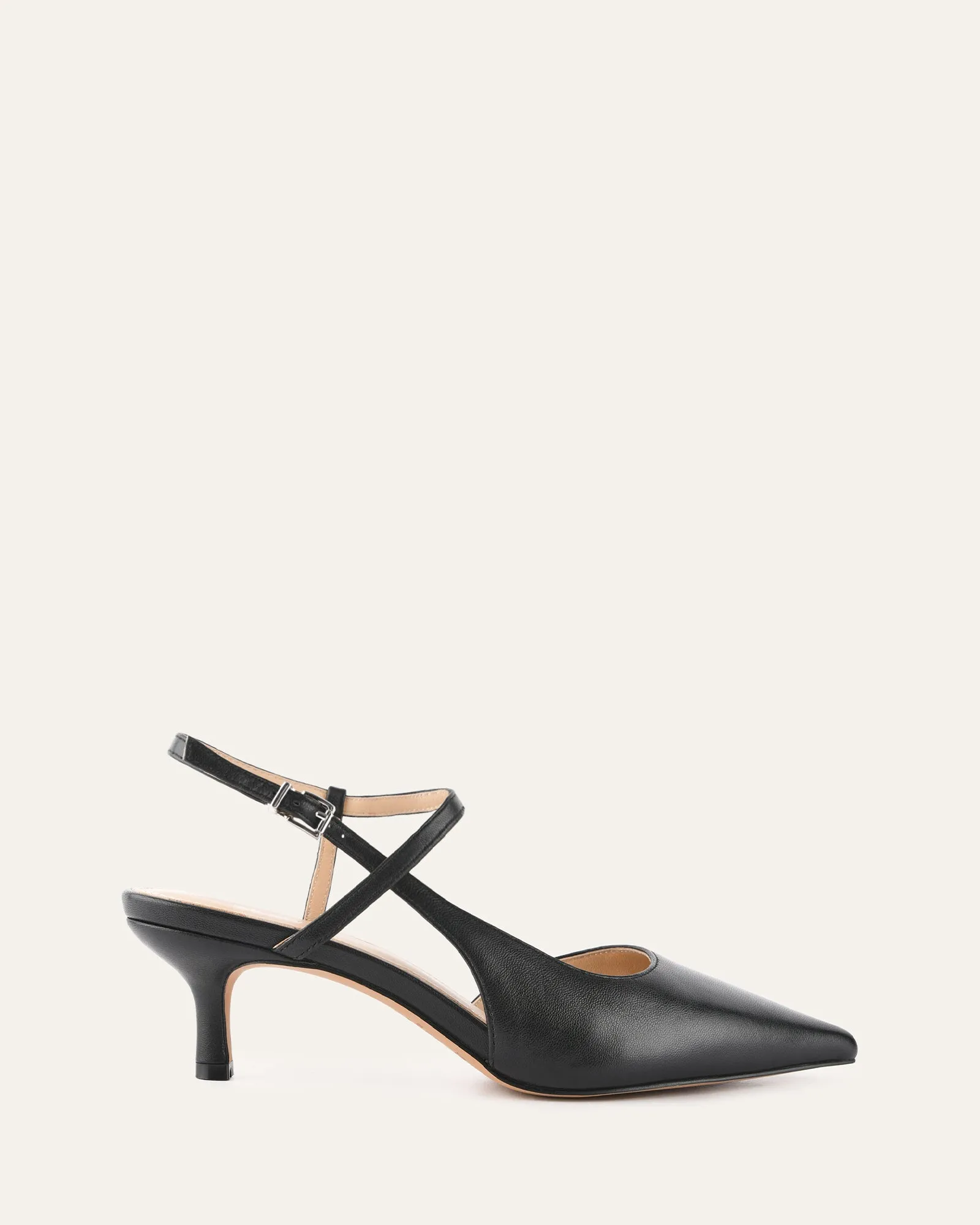 RICKI TALONS MOYENS CUIR NOIR