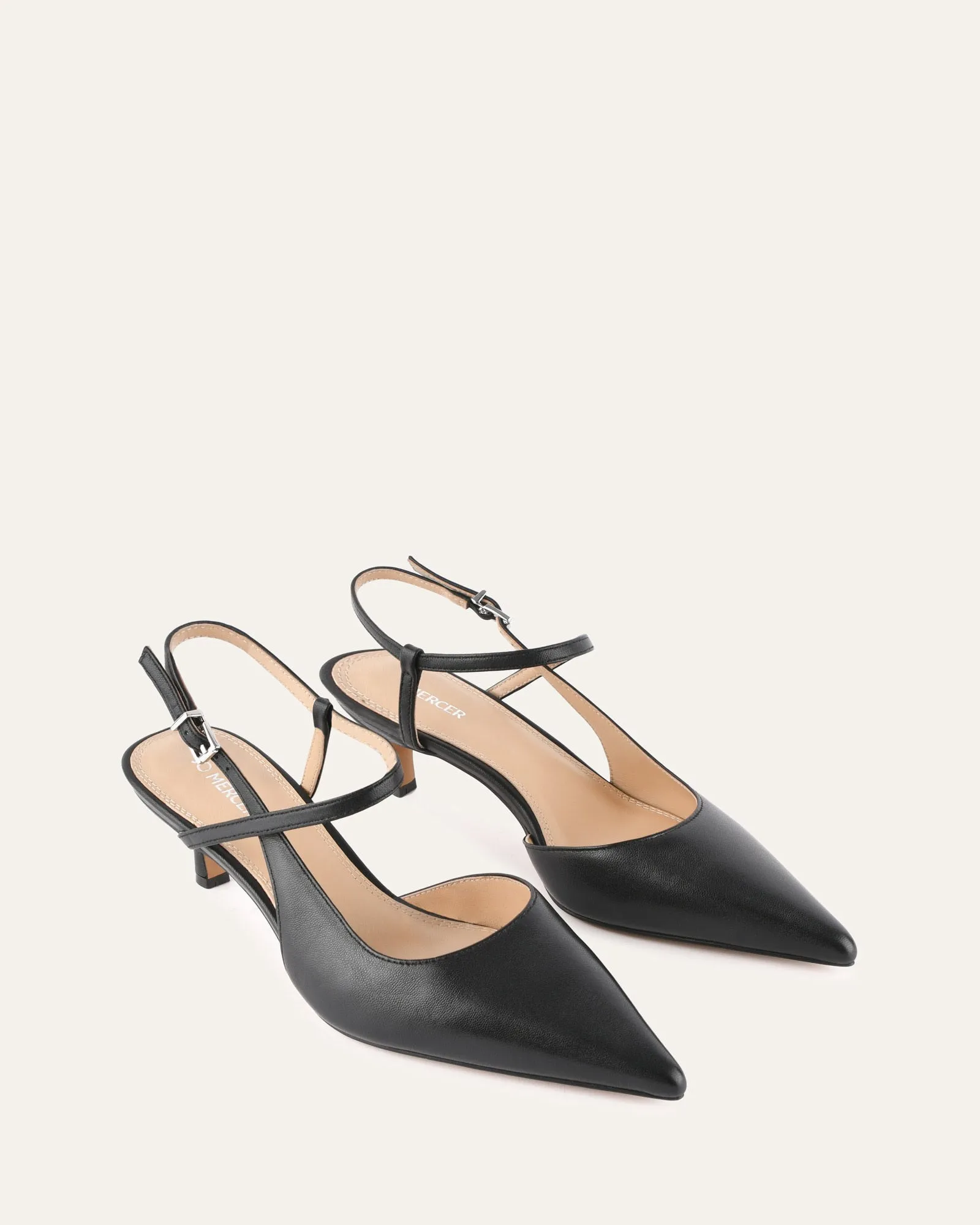 RICKI TALONS MOYENS CUIR NOIR
