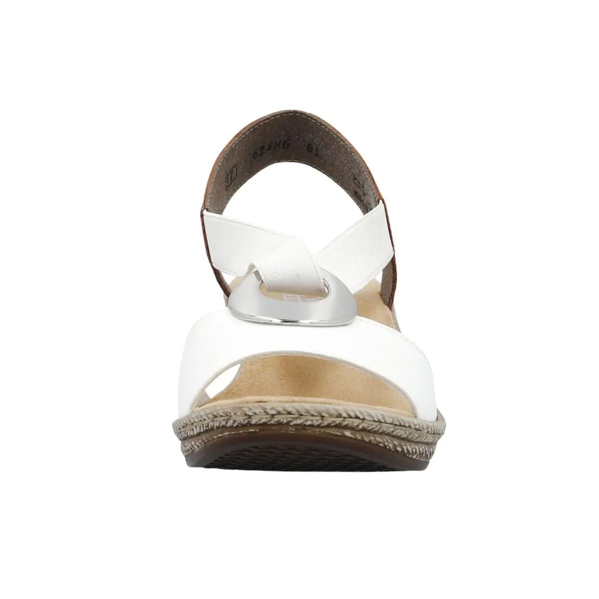 Rieker Femme 624H6-81 Cuir Blanc/Beige