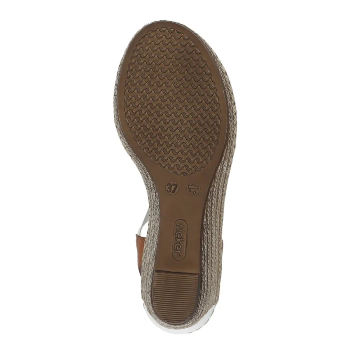 Rieker Femme 624H6-81 Cuir Blanc/Beige