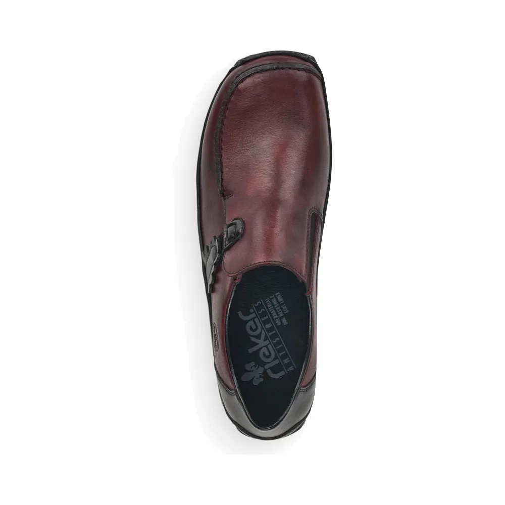 Rieker Femme Celia 59 Mocassin en Vin Rouge