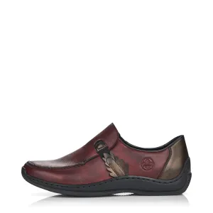 Rieker Femme Celia 59 Mocassin en Vin Rouge