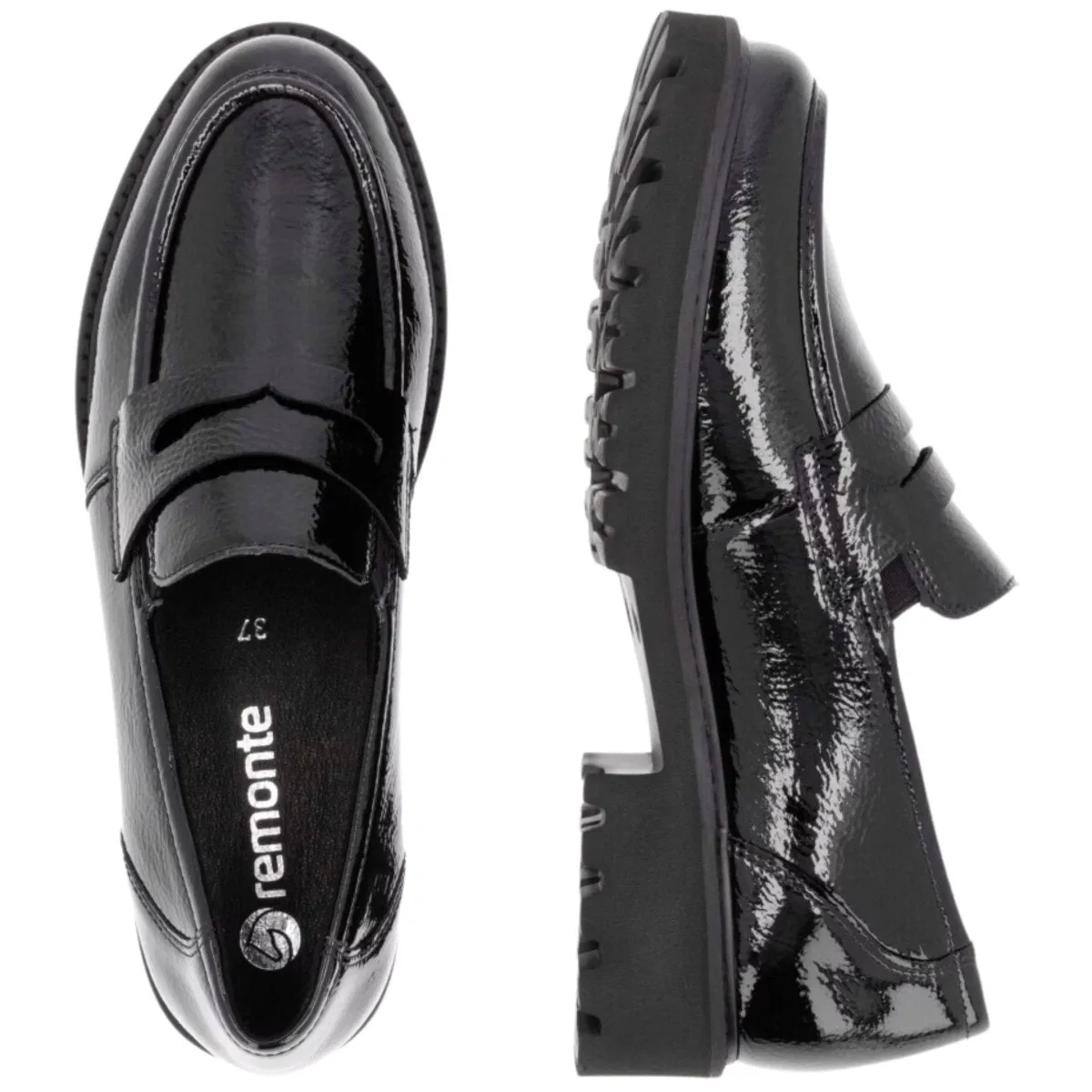 Rieker Femme D8602-00 Noir Verni
