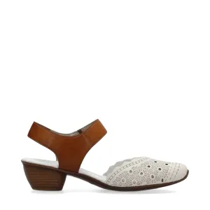 Rieker Femme Mirjam 03 Richelieu en Crème/Cayenne