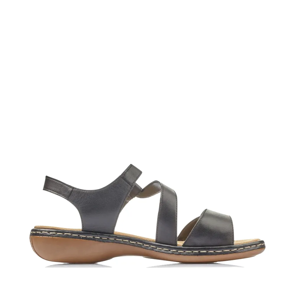 Rieker Sandale Regina C7 pour Femme en Noir