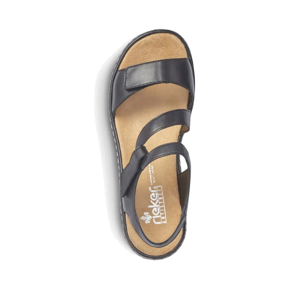 Rieker Sandale Regina C7 pour Femme en Noir