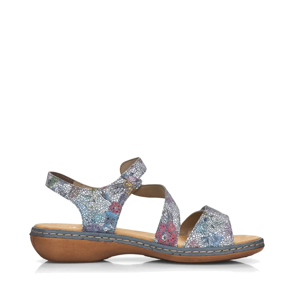 Rieker Sandale Regina C7 pour Femme en Bleu Multicolore