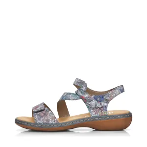 Rieker Sandale Regina C7 pour Femme en Bleu Multicolore