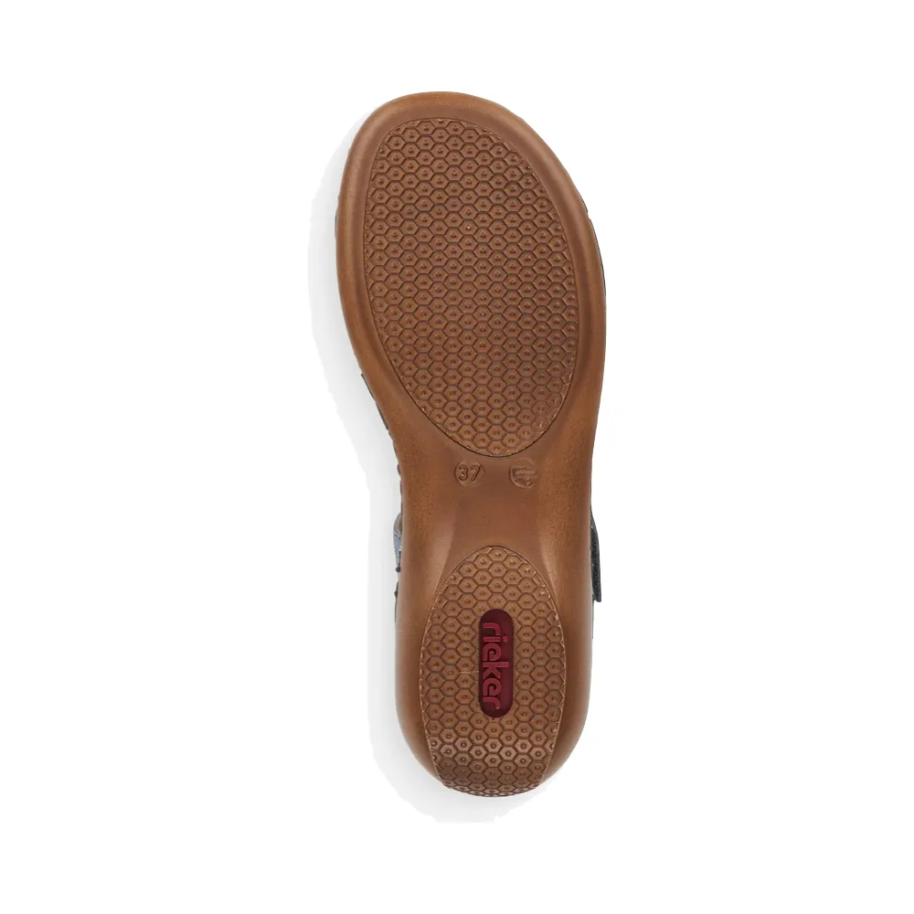 Rieker Sandale Regina C7 pour Femme en Bleu Multicolore