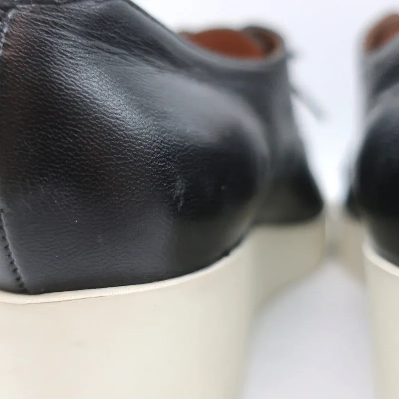 Derby à plateforme Robert Clergerie avec wedges Lindsey en cuir noir taille 41