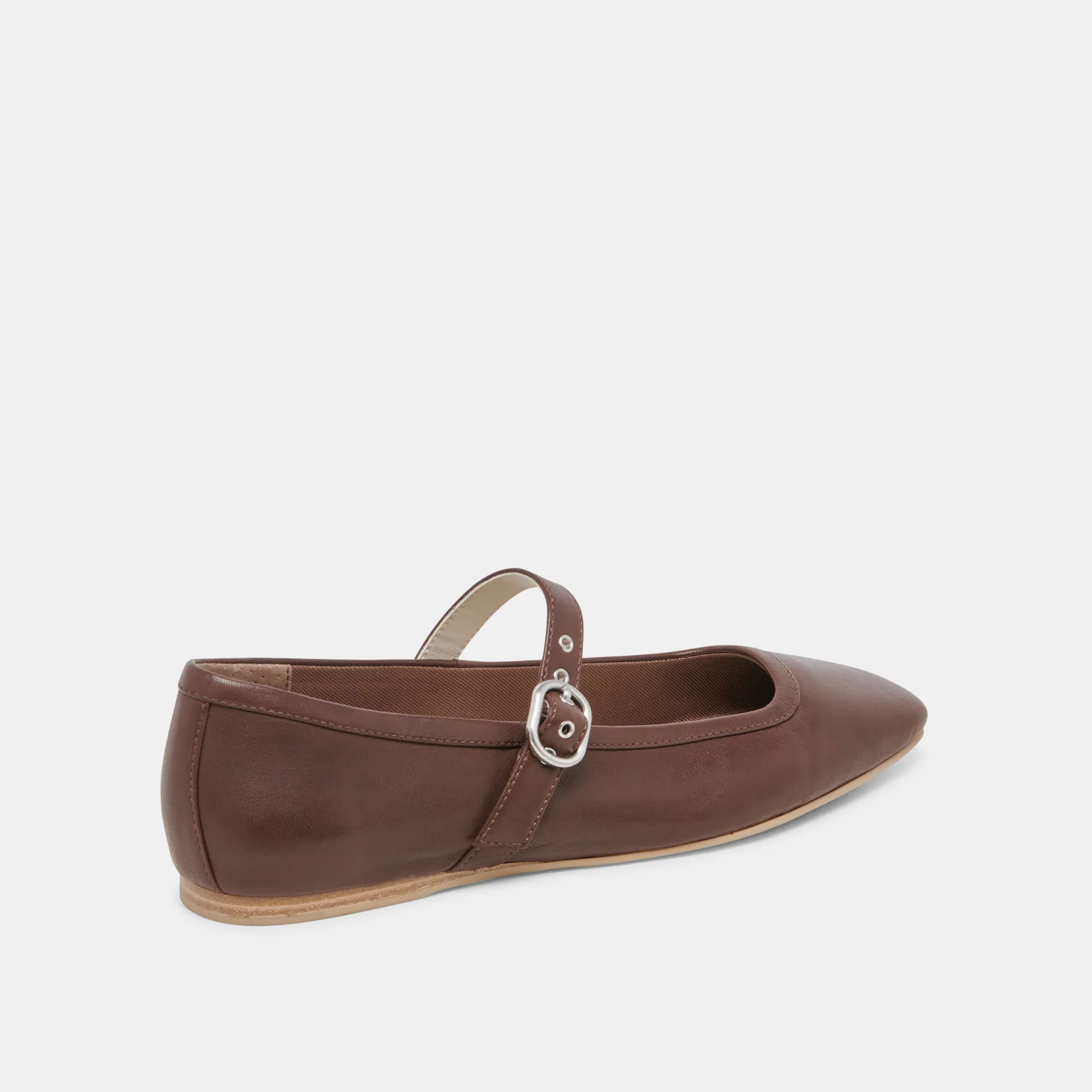 BALLERINES RODNI EN CUIR MARRON FONCÉ