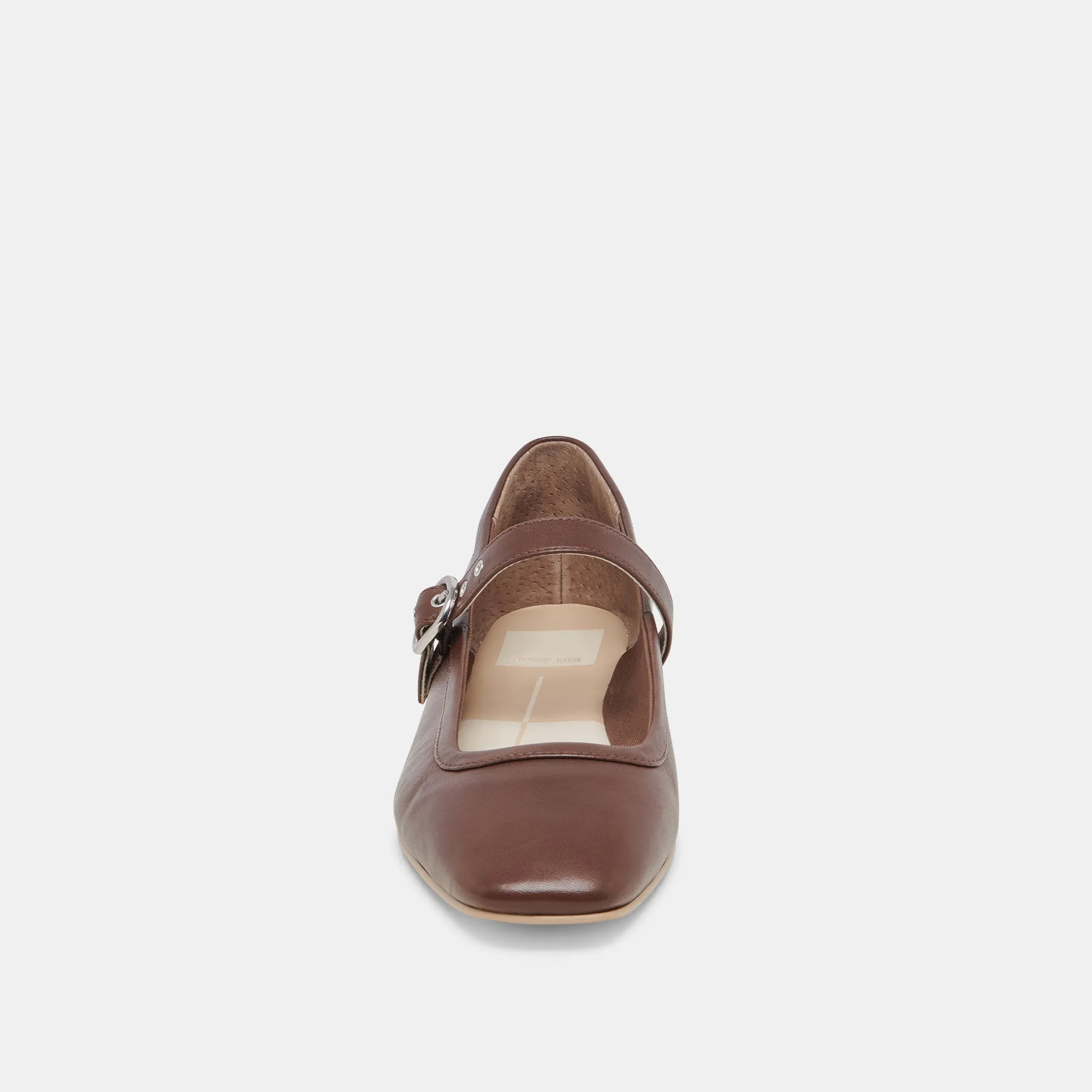 BALLERINES RODNI EN CUIR MARRON FONCÉ