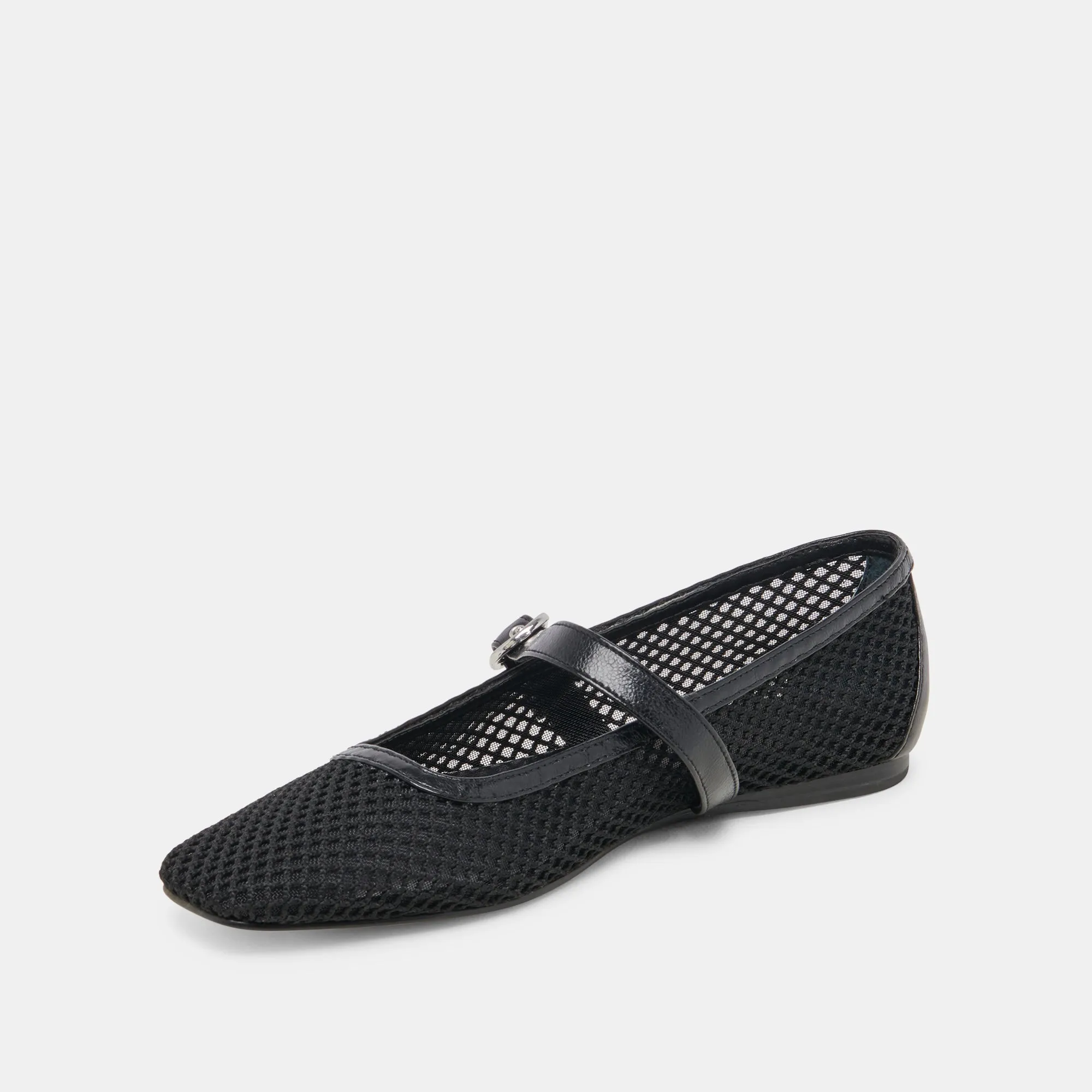 RODNI BALLETINES EN MAILLE TISSÉE NOIRE