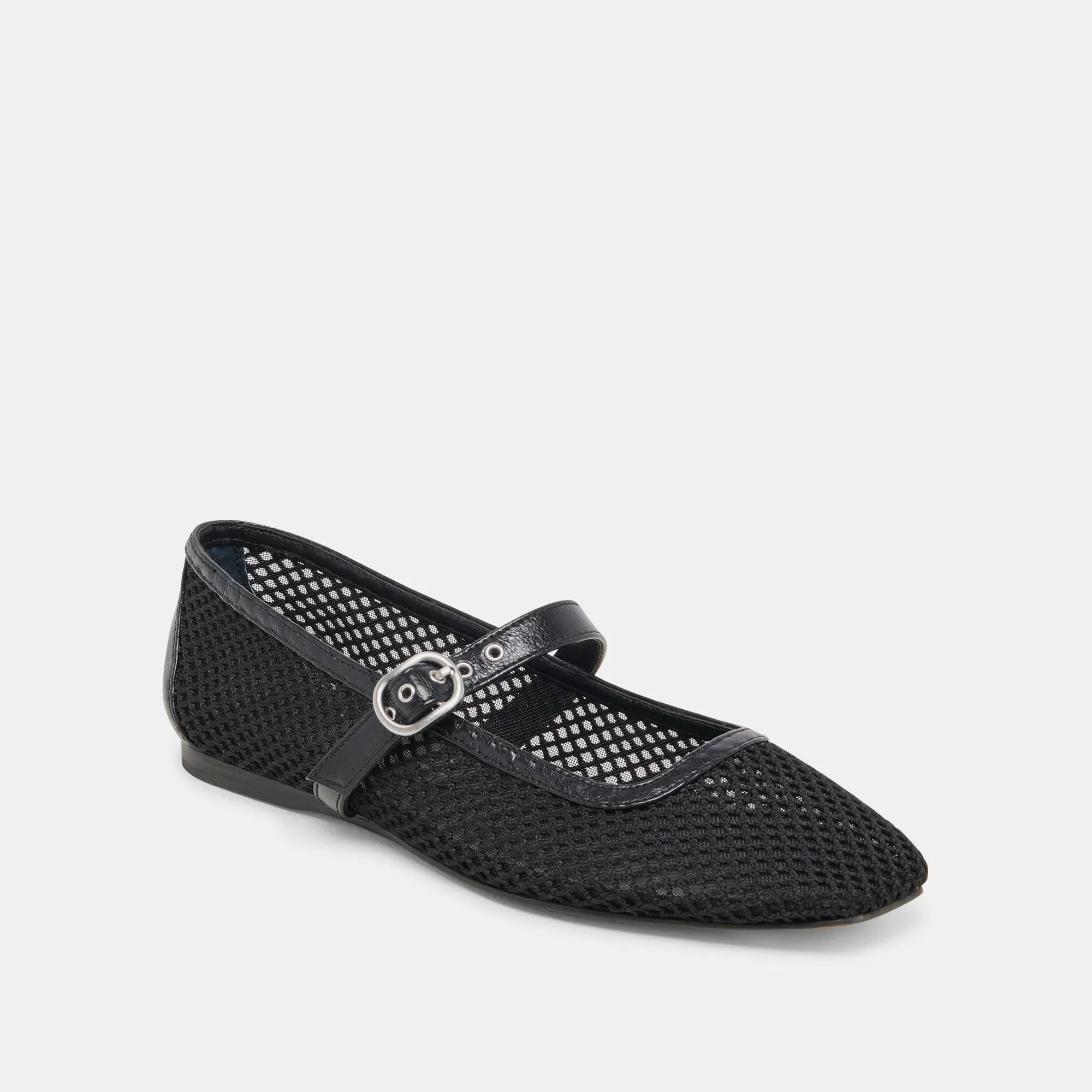 RODNI BALLETINES EN MAILLE TISSÉE NOIRE
