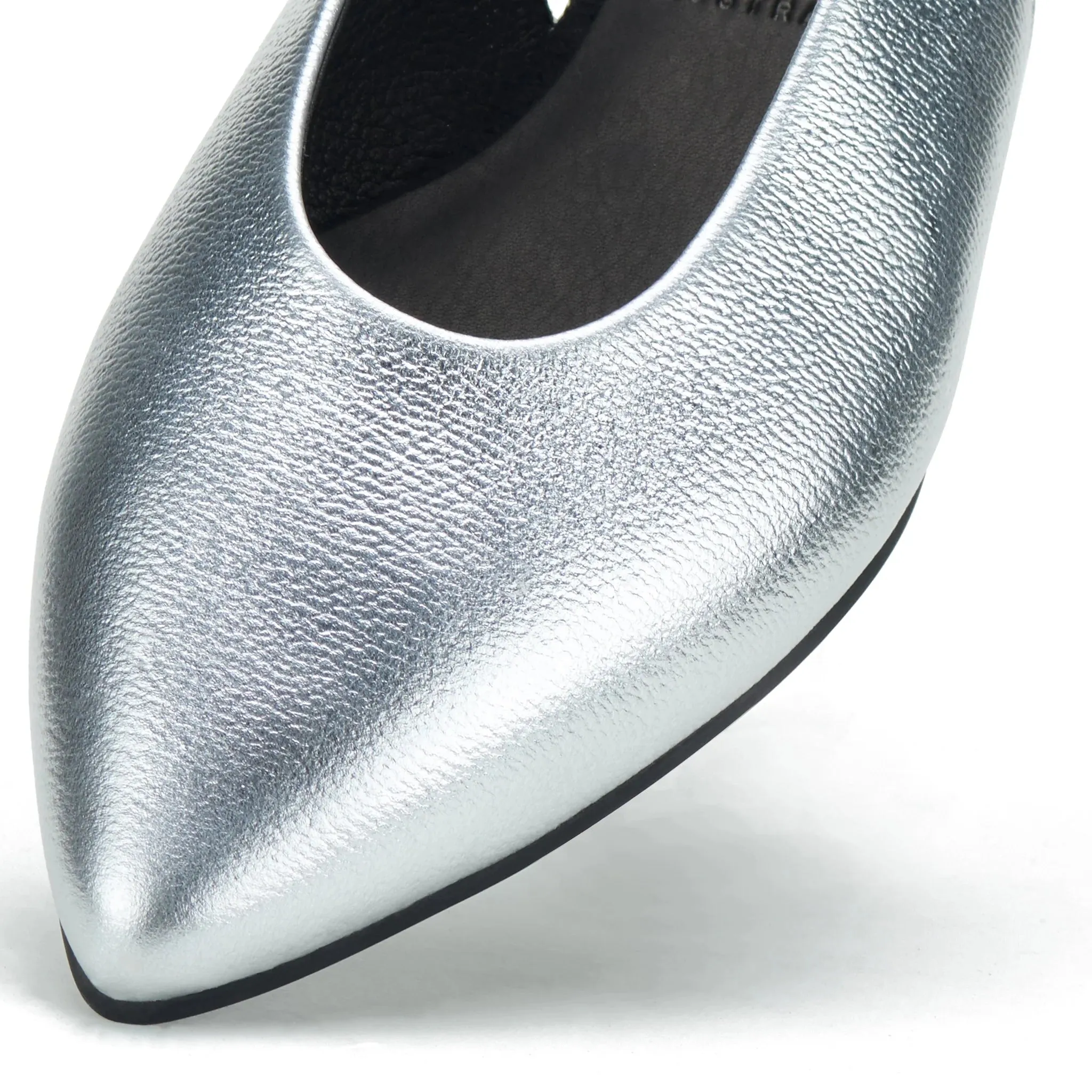 Rollie Slingback à Pointe Argenté