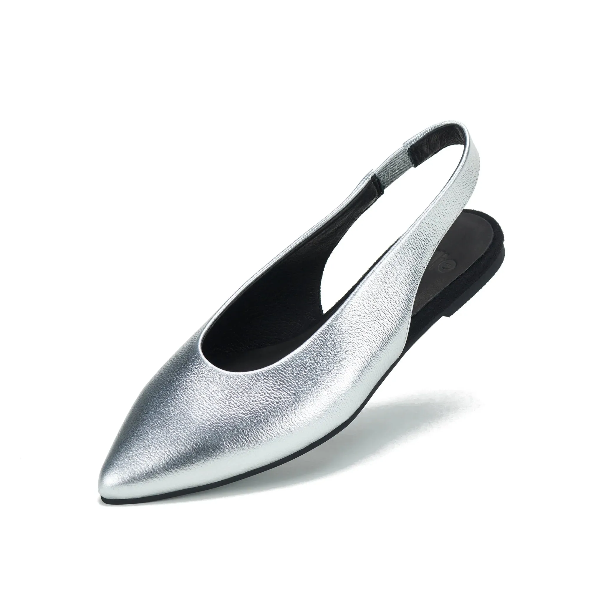 Rollie Slingback à Pointe Argenté