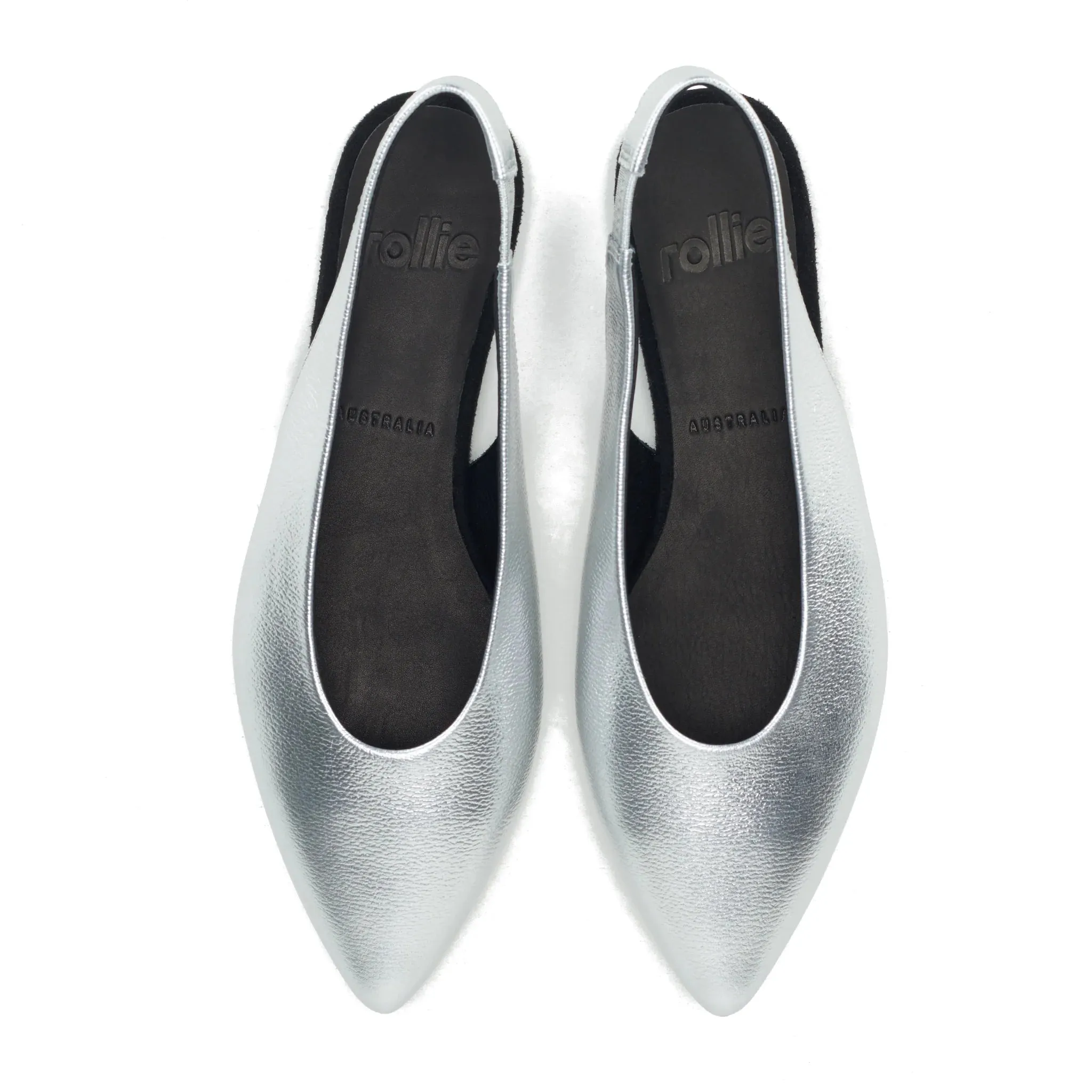 Rollie Slingback à Pointe Argenté