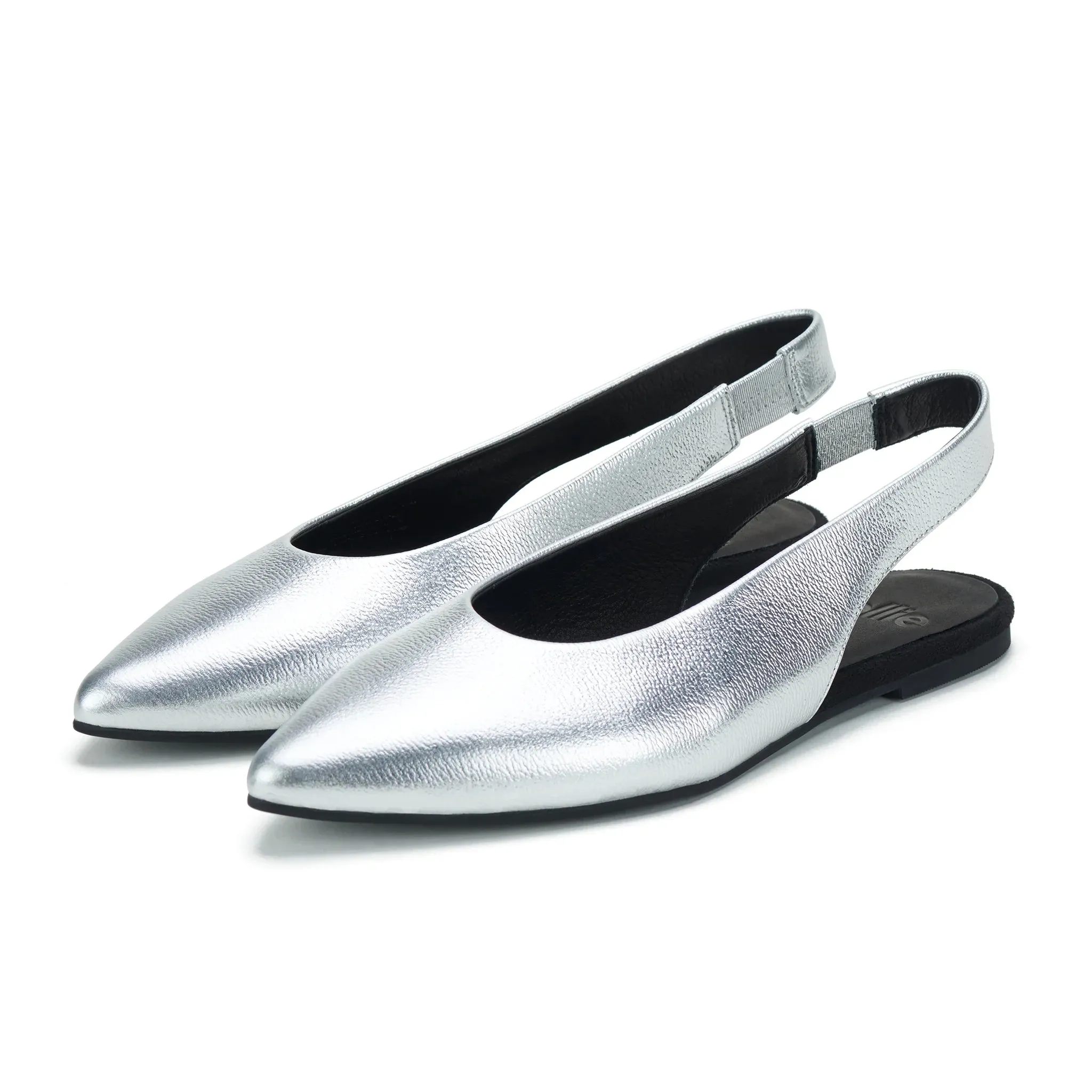 Rollie Slingback à Pointe Argenté