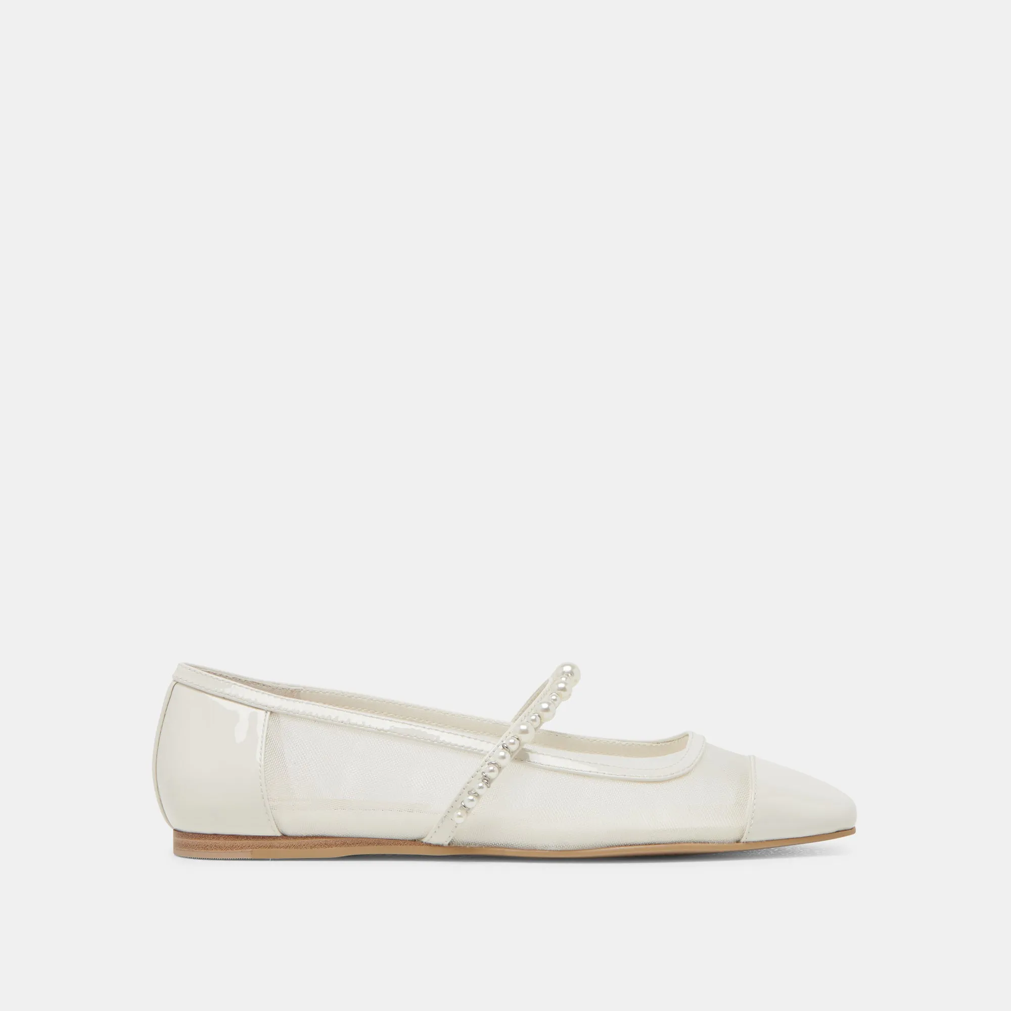 ROLLIN PEARL BALLERINES BLANCHES EN MAILLE