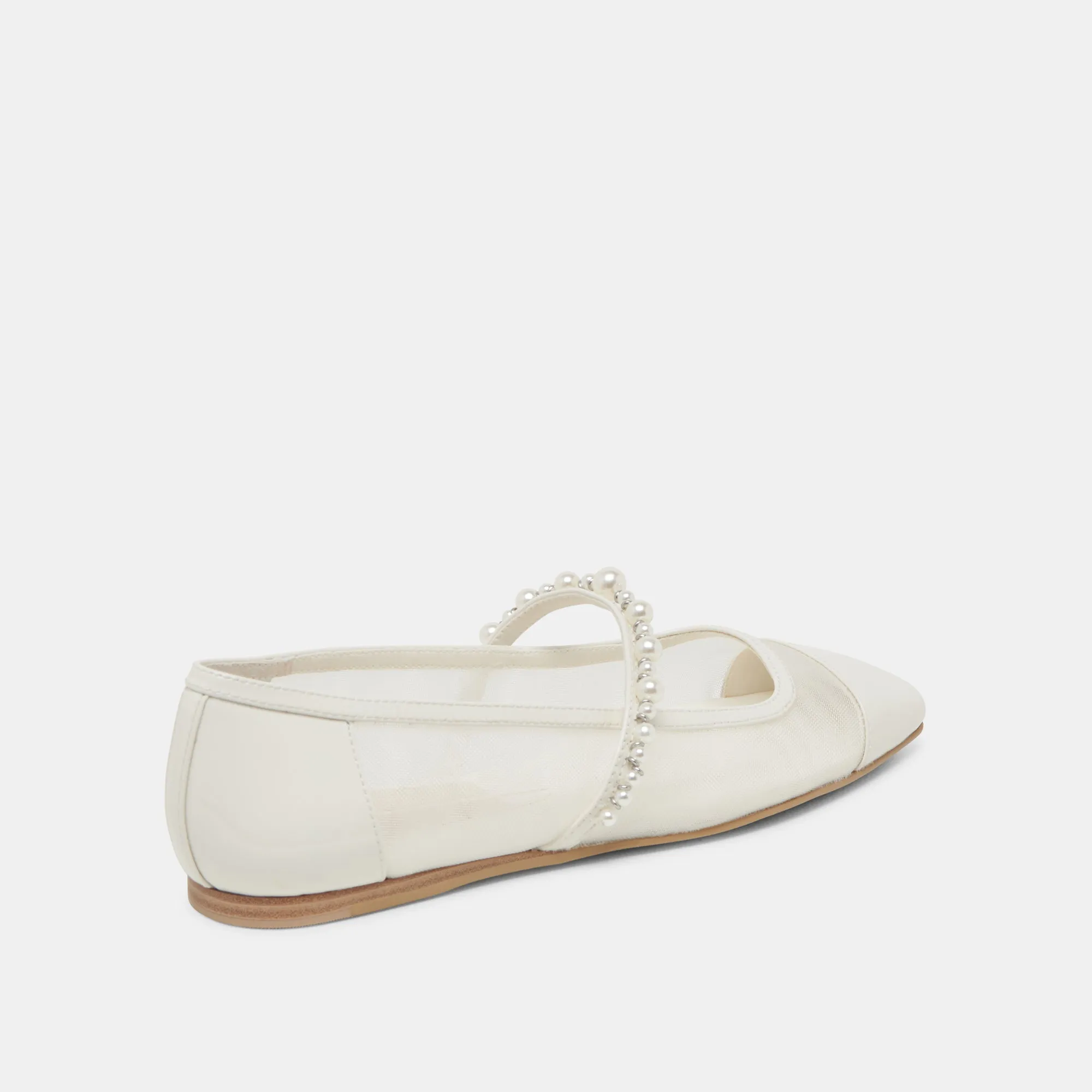 ROLLIN PEARL BALLERINES BLANCHES EN MAILLE