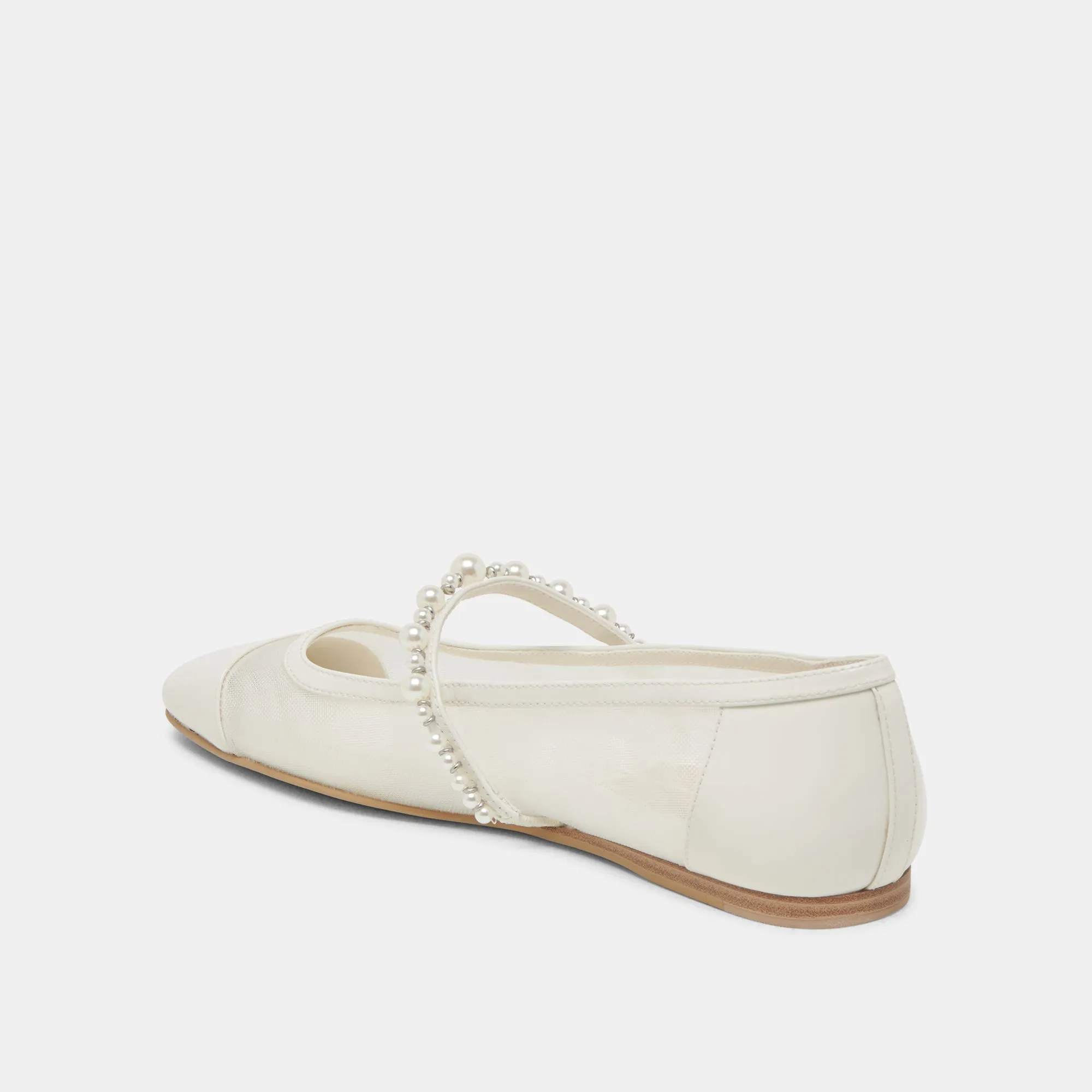 ROLLIN PEARL BALLERINES BLANCHES EN MAILLE