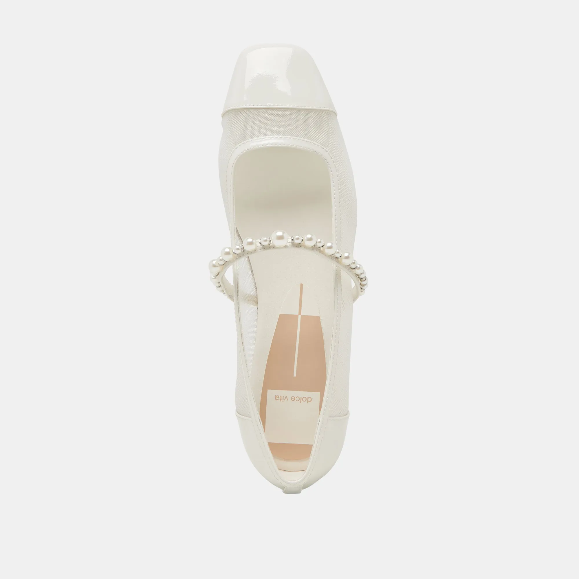 ROLLIN PEARL BALLERINES BLANCHES EN MAILLE