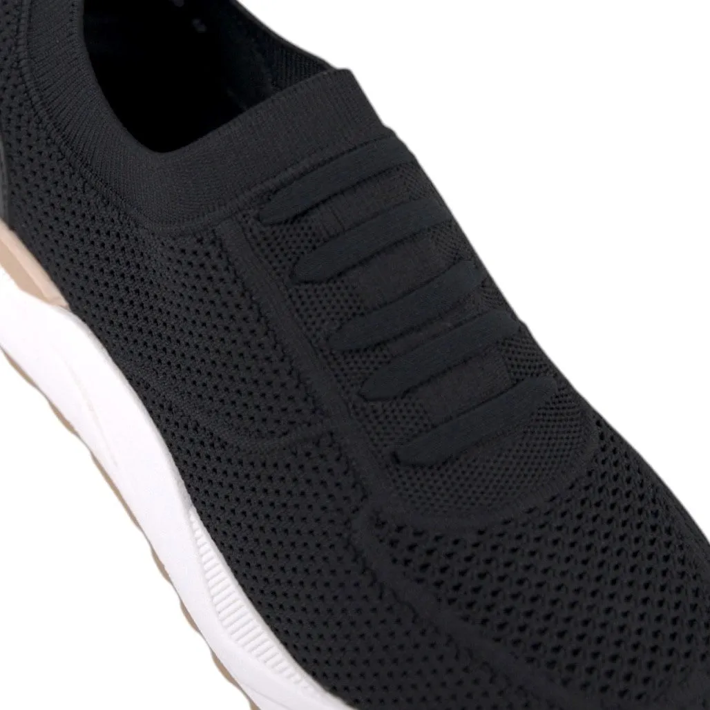 Chaussures de sport tricotées noires Ronaldo