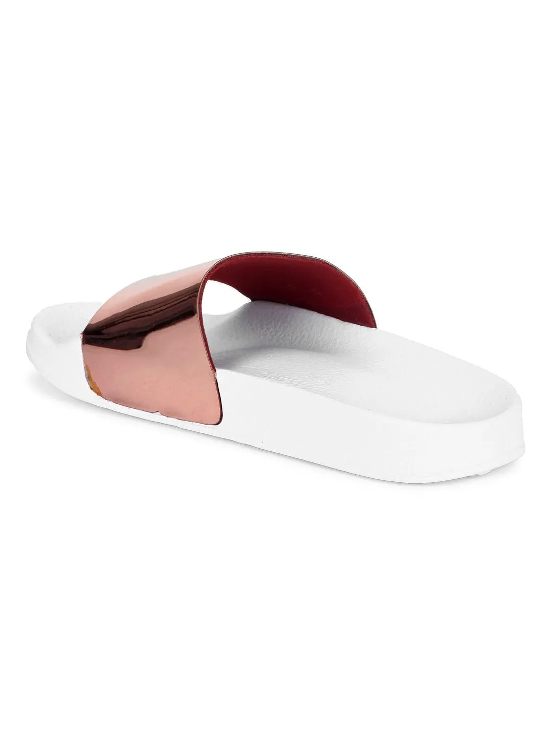Escarpins à enfiler en similicuir rose gold