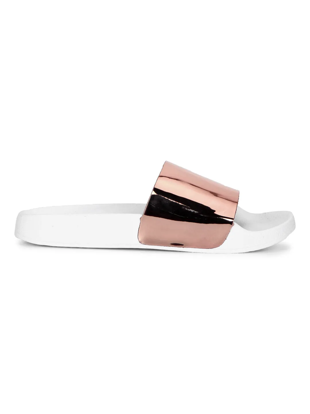 Escarpins à enfiler en similicuir rose gold