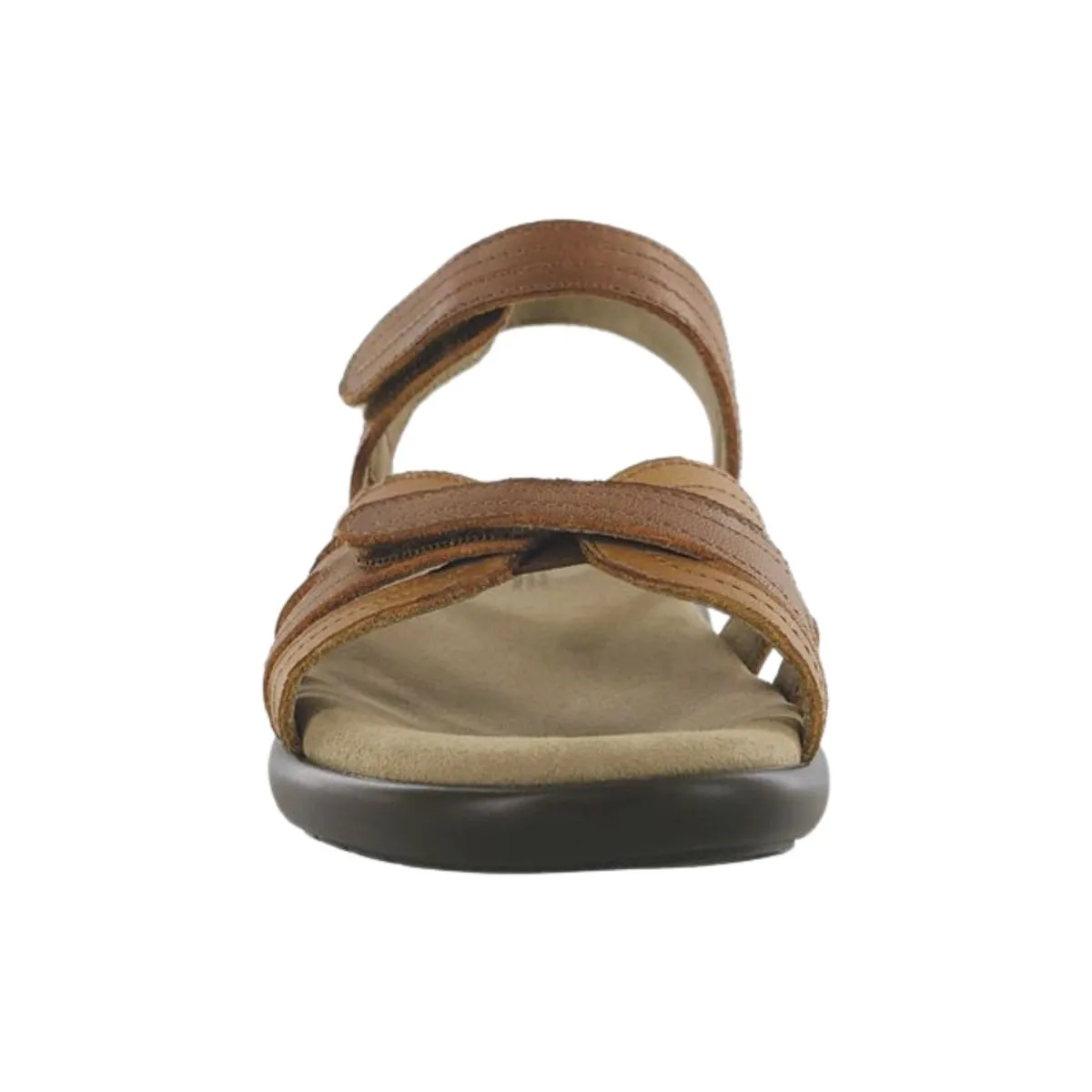 S A S Femme Cuir Sepia Bronzé Perforé