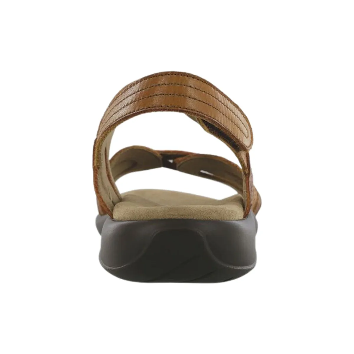 S A S Femme Cuir Sepia Bronzé Perforé