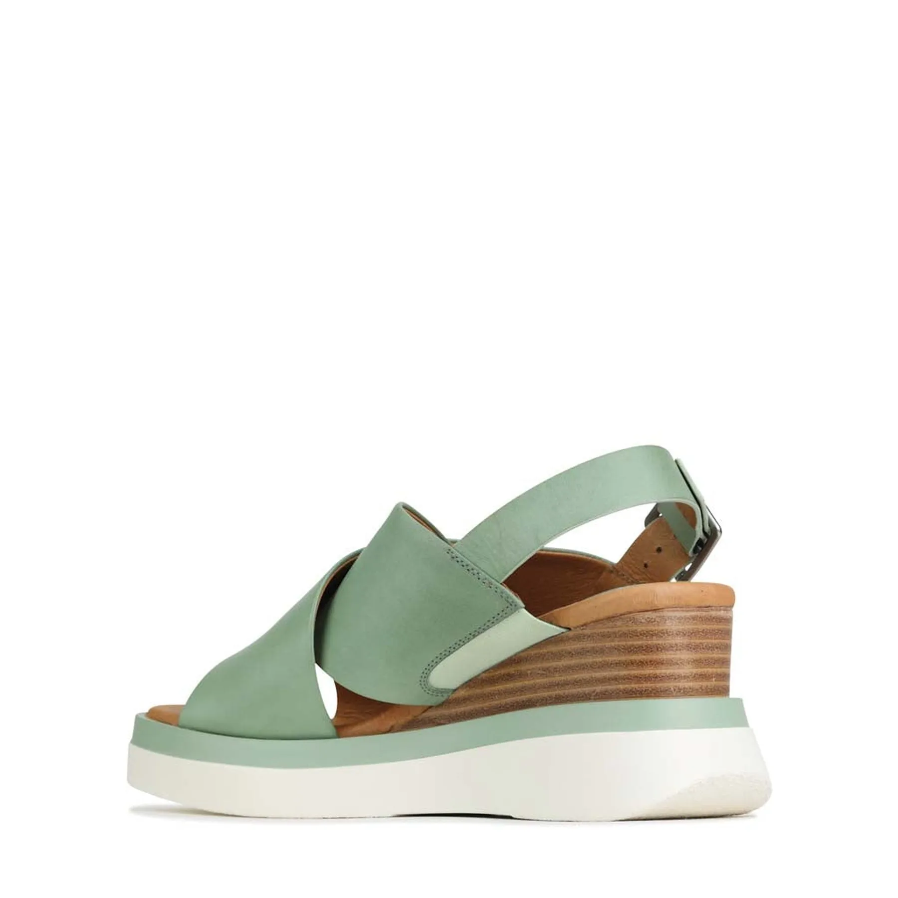 SANDALES À TALON COMPENSÉ EN CUIR SASILLE