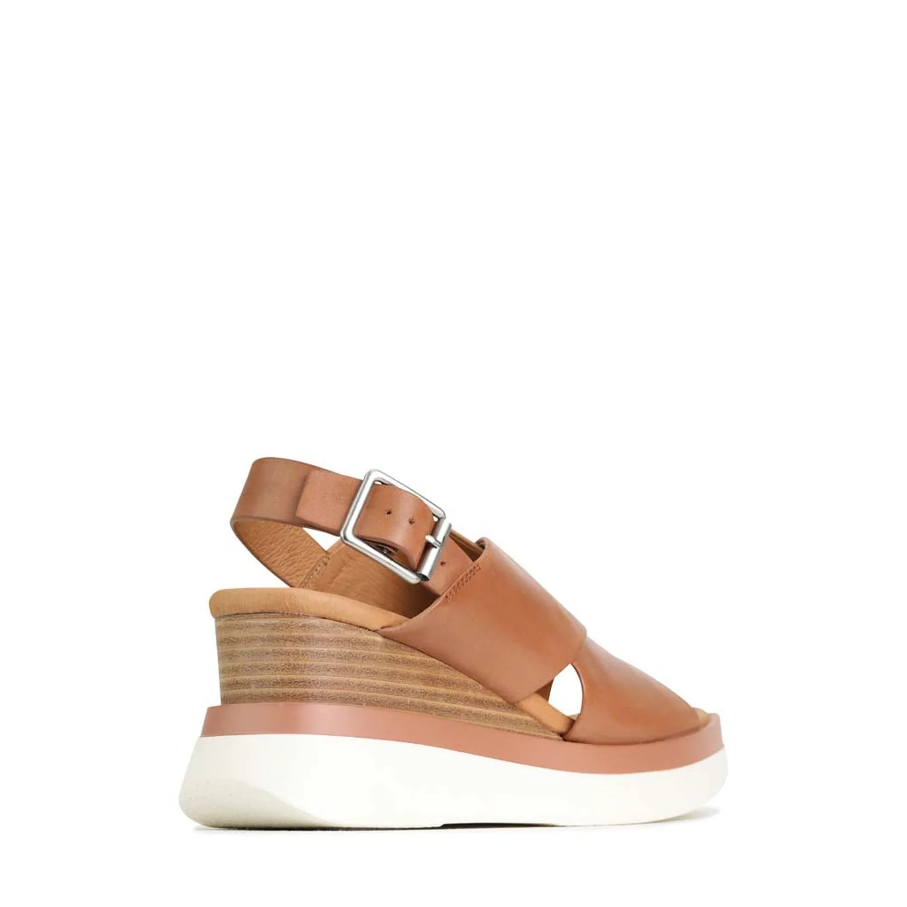 SANDALES À TALON COMPENSÉ EN CUIR SASILLE