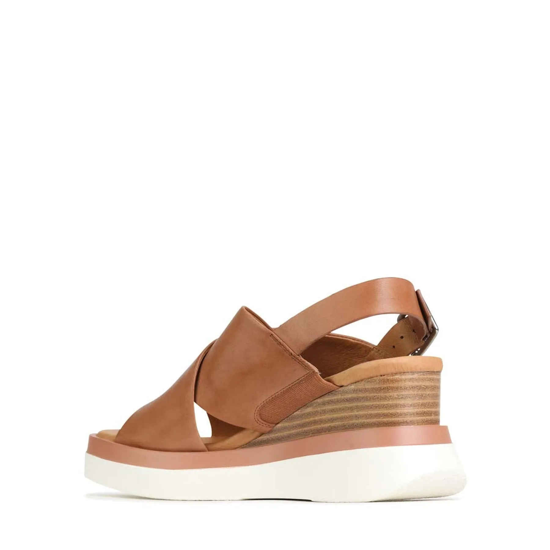 SANDALES À TALON COMPENSÉ EN CUIR SASILLE
