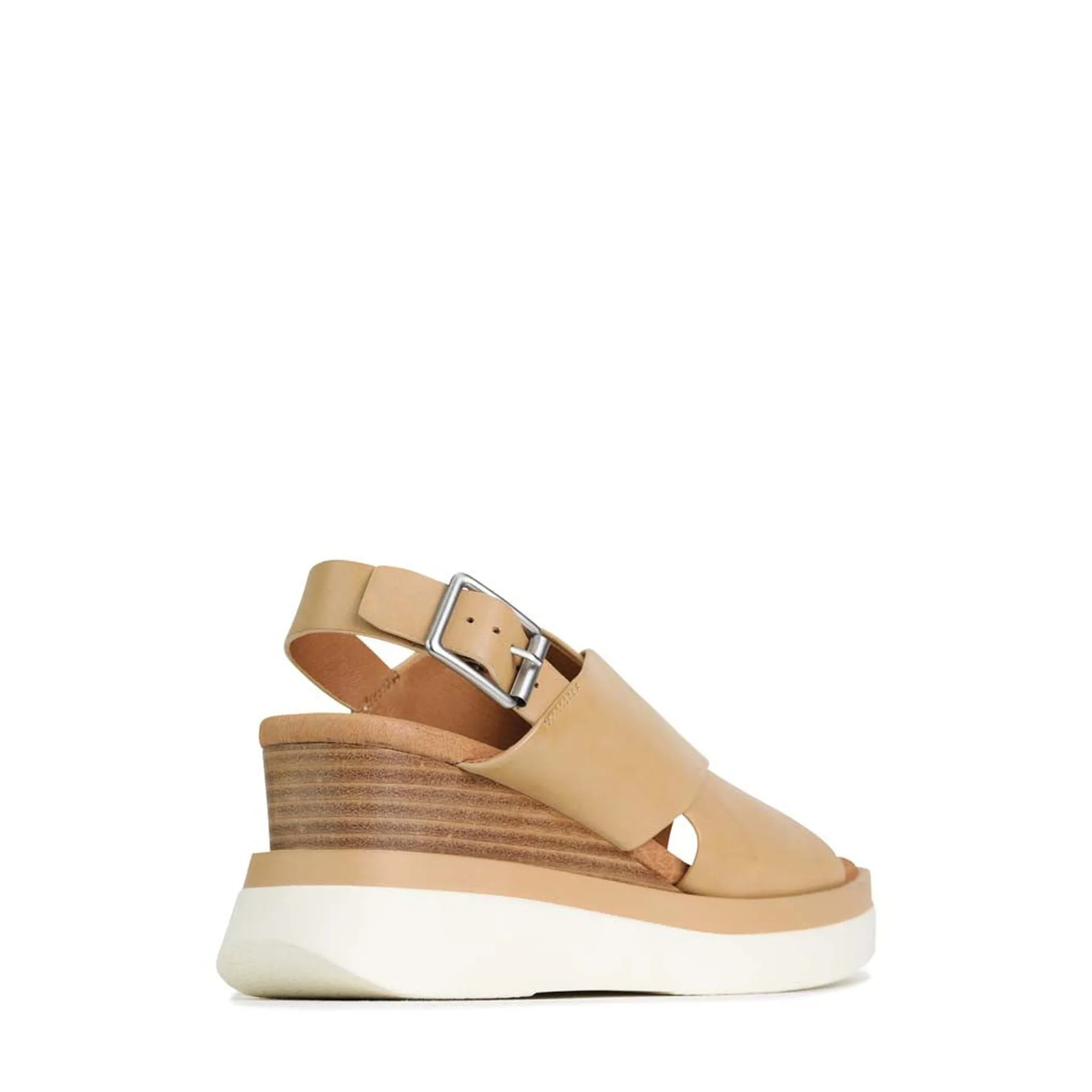 SANDALES À TALON COMPENSÉ EN CUIR SASILLE