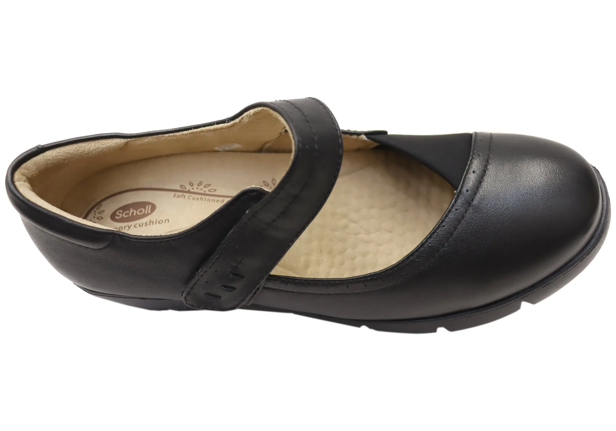 Chaussures confortables en cuir pour femmes Scholl Orthaheel Gracie Mary Jane