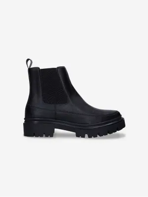 Bottes Chelsea en similicuir vegan pour femmes Selma | Noir