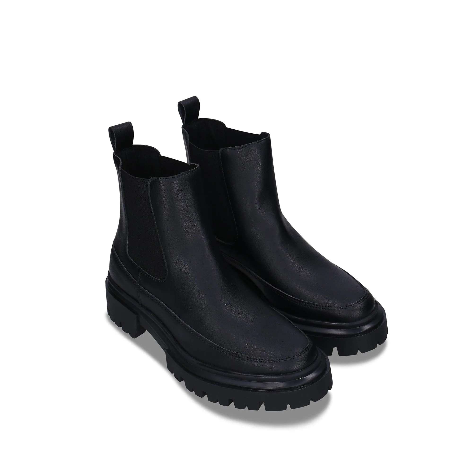 Bottes Chelsea en similicuir vegan pour femmes Selma | Noir
