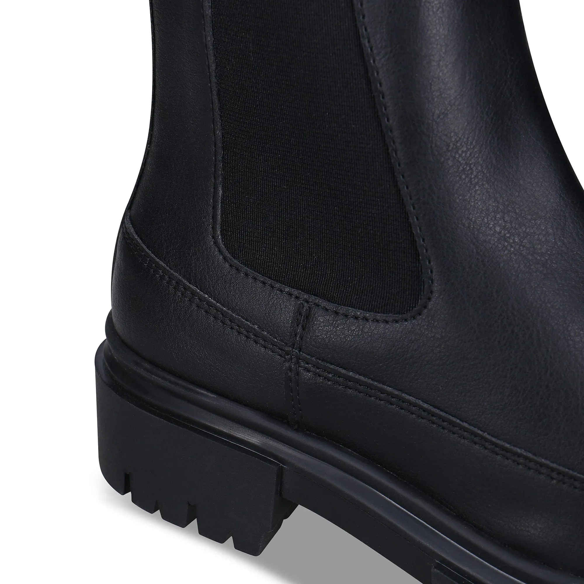 Bottes Chelsea en similicuir vegan pour femmes Selma | Noir