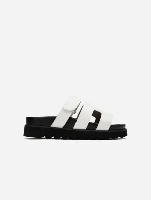 Sandales slides en similicuir vegan pour femmes Shea | Blanc