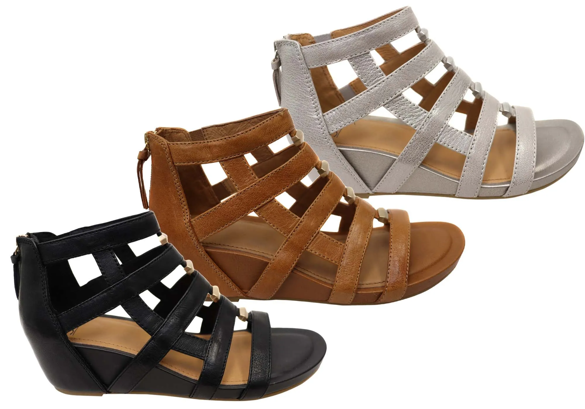 Sofft Rio II Sandales Femme à Plateforme en Cuir avec Semelle Confortable Sofft Shoes