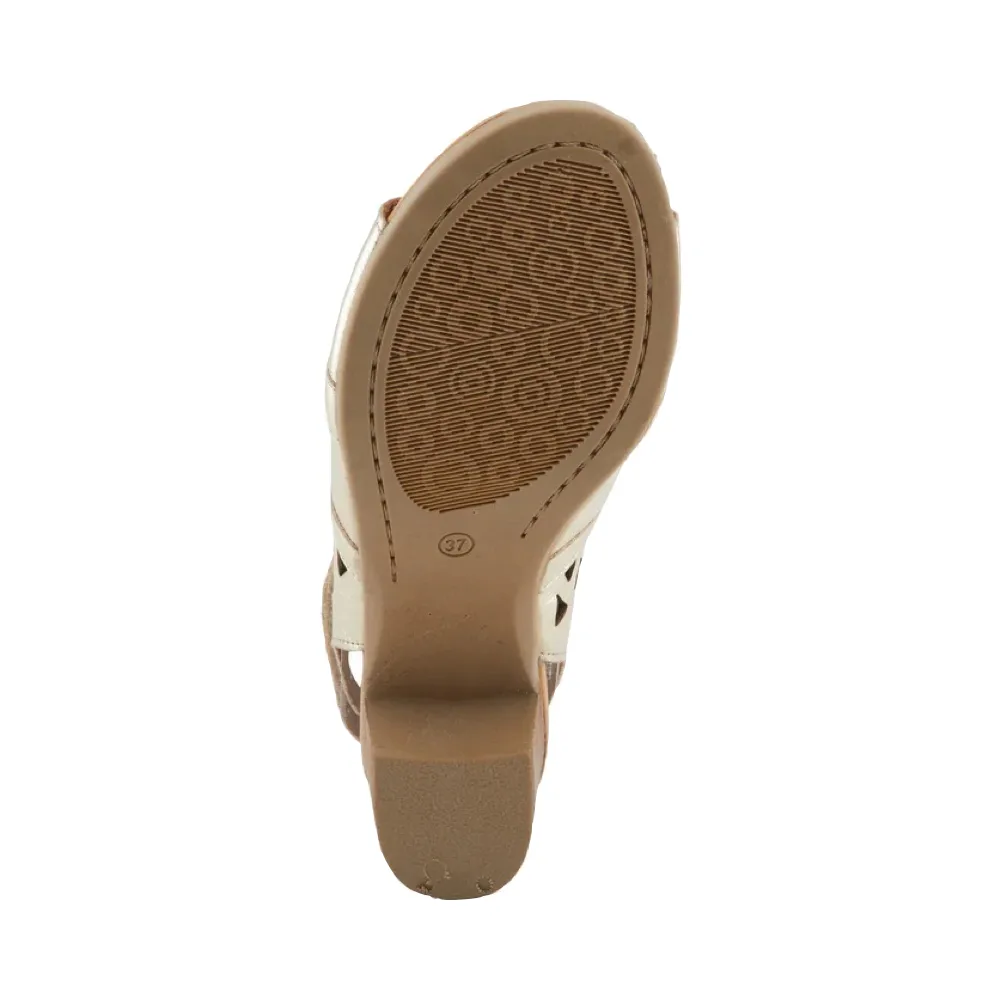 Sandale à talon Dorotha pour femmes Spring Step en or