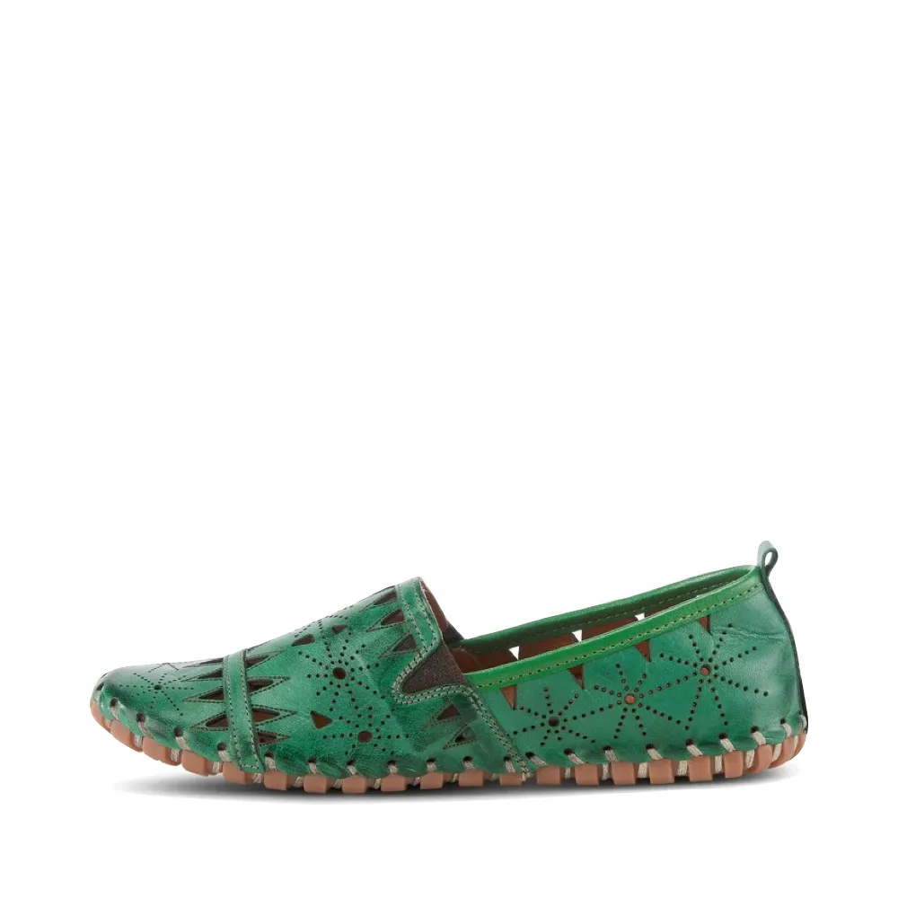 Spring Step Femme Fusaro Mocassin Plat en Vert
