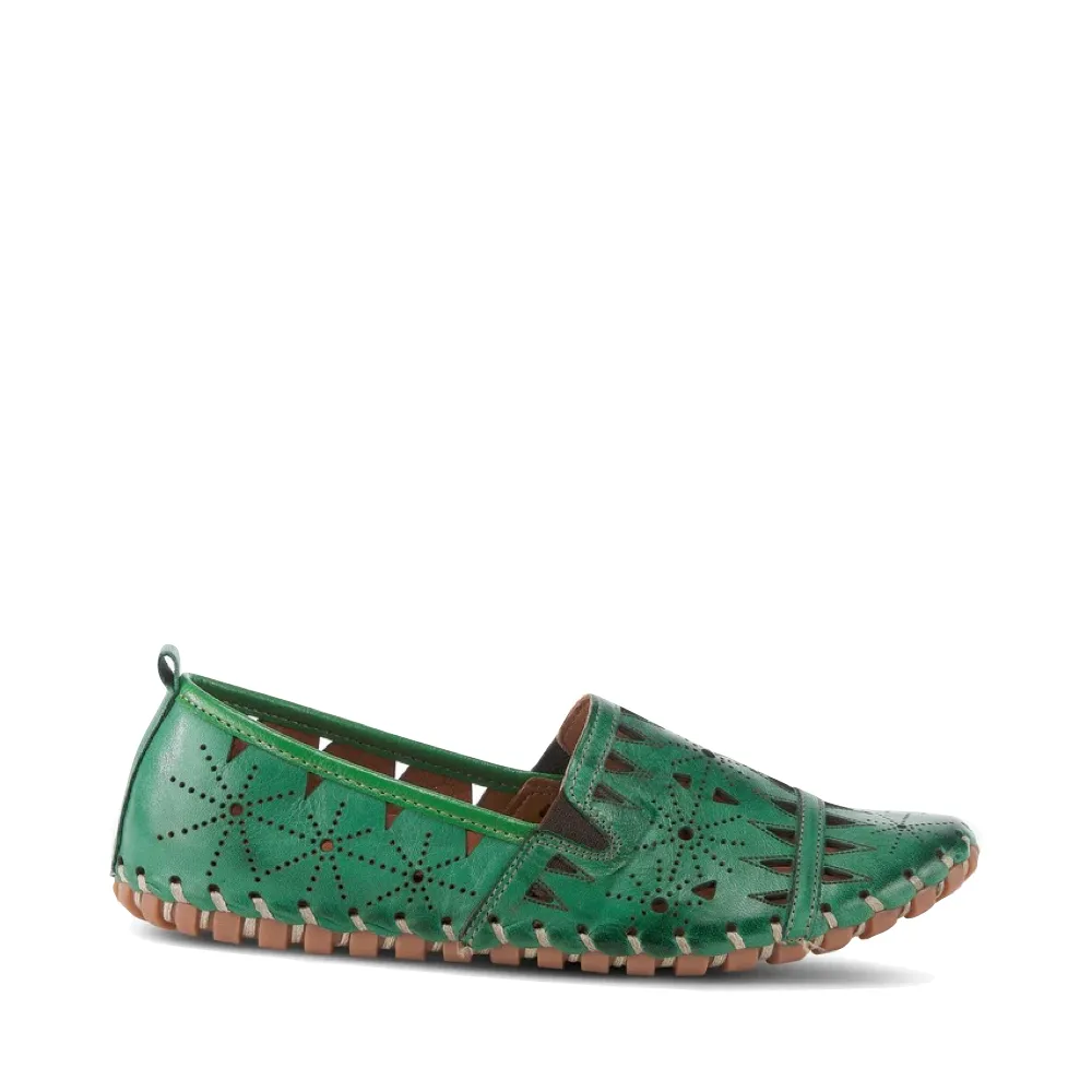 Spring Step Femme Fusaro Mocassin Plat en Vert